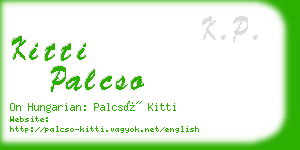 kitti palcso business card